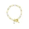 Bracelet Spark Cubo En Argent Plaqué Or Jaune Et Cristaux -Swarovski Boutique BDG5601C