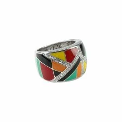 Bague Una Storia Art Deco En Argent Laqué