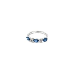 Bague Gringoire Joaillerie En Or Blanc, Saphir Et Diamants