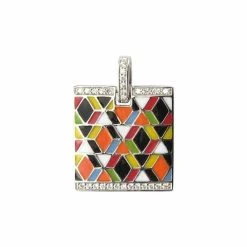 Pendentif Una Storia Siena En Argent Laqué