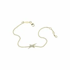 Bracelet Mauboussin French Valentine En Or Jaune Et Diamants 0.036ct