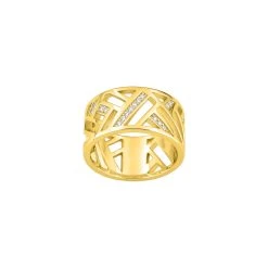Bague Guy Laroche En Plaqué Or Et Oxydes De Zirconium
