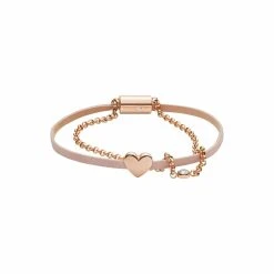 Bracelet FOSSIL Vintage Motifs En Métal Doré Rose