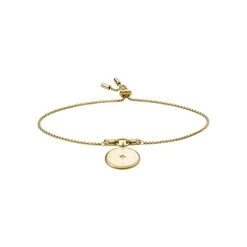 Bracelet Fossil New Years Intentions En Métal Doré Et Verre