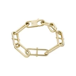 Bracelet Fossil D Link En Métal Doré