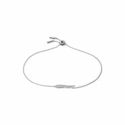 Bracelet FOSSIL Sterling Silver En Argent Et Oxydes De Zirconium