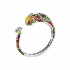 Bracelet Jonc Una Storia Caméleon En Argent Laqué