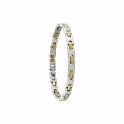Bracelet Jourdan Bijoux Dinema En Acier, Métal Argenté Et Métal Doré