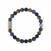 Bracelet Lauren Steven Design En Onyx Noir, Lapis Lazuli Et Oeil De Tigre, Taille M -Swarovski Boutique LSB08M116
