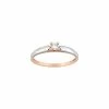Solitaire En Or Rose, Or Blanc Et Diamants De 0.095ct -Swarovski Boutique QBA20UB4