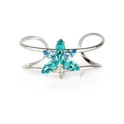 Bracelet Andréa Marazzini Eve BV2 En Métal Rhodié Et Cristaux Précieux