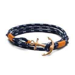 Bracelet Tom Hope 24K XS Bleu, Orange En Plaqué Or Jaune