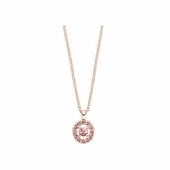 Pendentif Mauboussin Vie, Volupté & Passion En Or Rose Et Saphirs Roses
